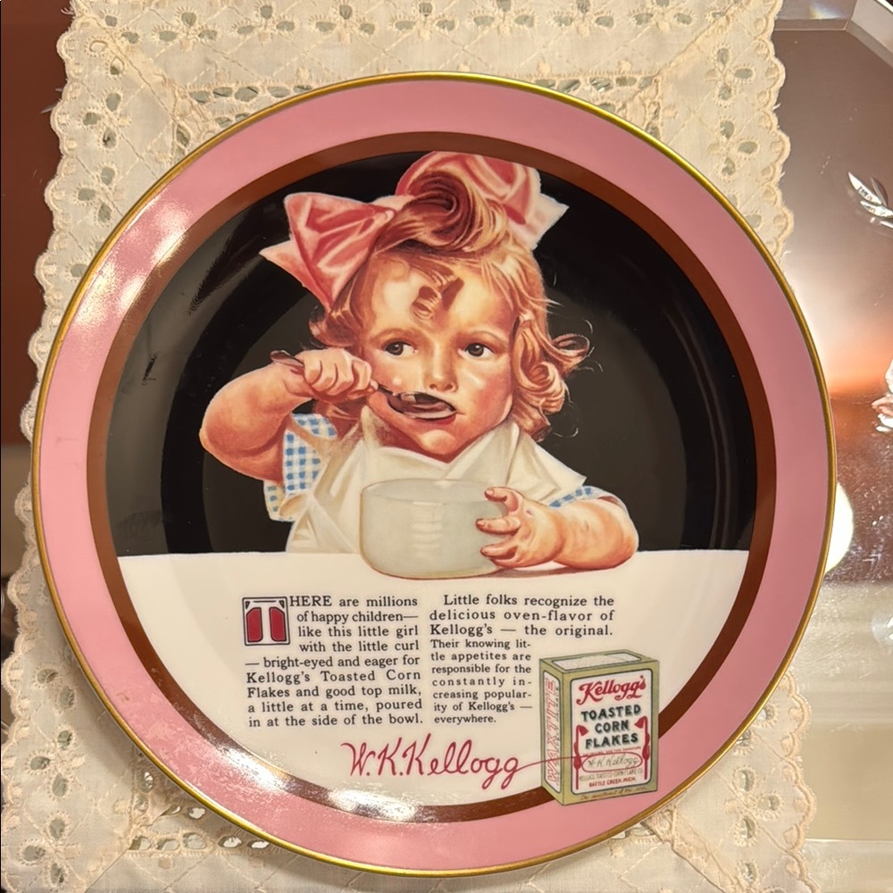 Kellogg's Pink Decorative Plate